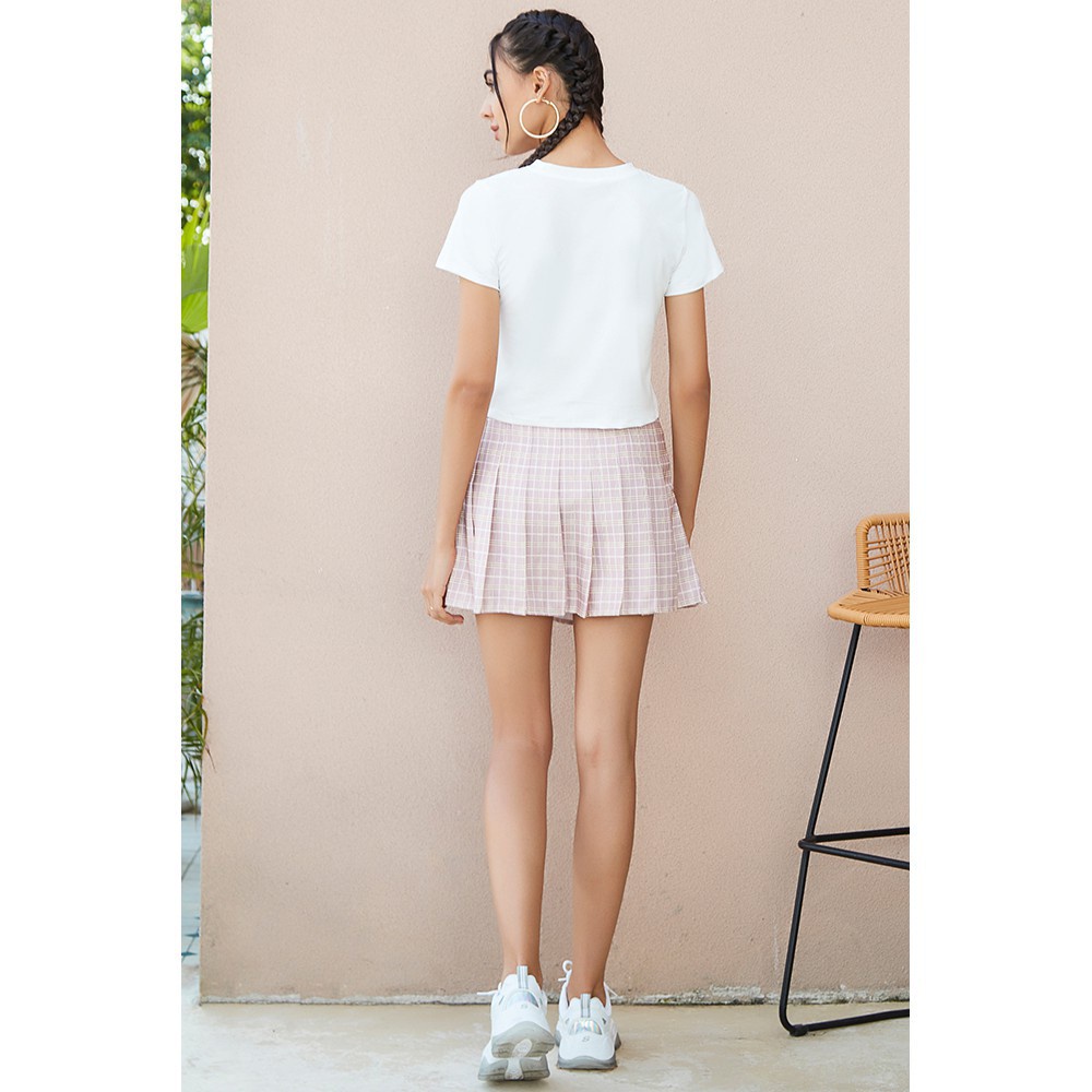 【Gợi ý từ KOL】Áo croptop Lovito in chữ thời trang L02003 (màu / trắng)