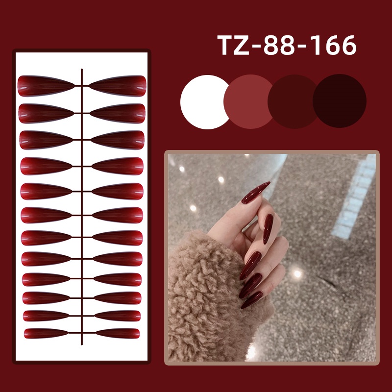 Set 24 móng tay giả màu sắc xinh xắn<br>