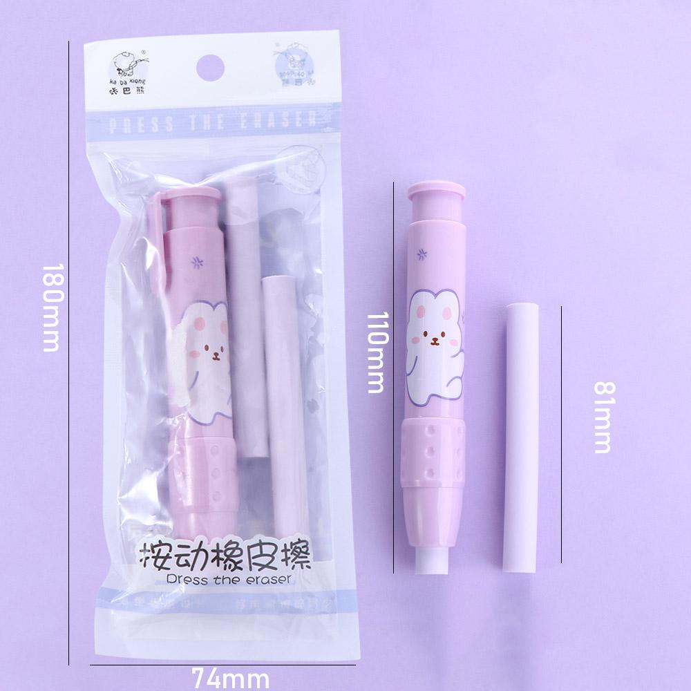 AUGUSTINE Cục Tẩy Dạng Nhấn Kiểu Dáng Hoạt Hình Dễ Thương Có Thể Thu Gọn