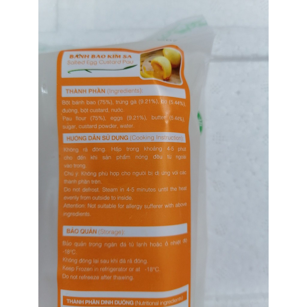 [240g] Bánh bao KIM SA [VN] BAMBOO Salted Egg Custard Pau (nw5)