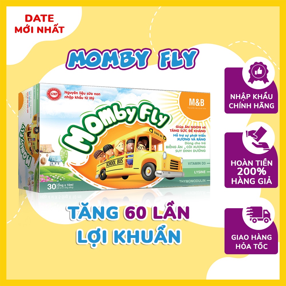 Siro ăn ngon Momby Fly giúp trẻ ăn ngon tự nhiên và tăng sức đề kháng. Hỗ trợ phát triển xương, tăng chiều cao