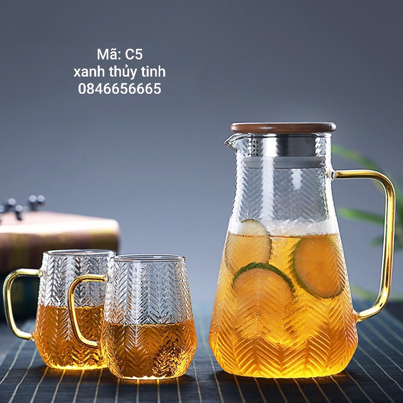 Cốc thuỷ tinh khía 350ml (C5)