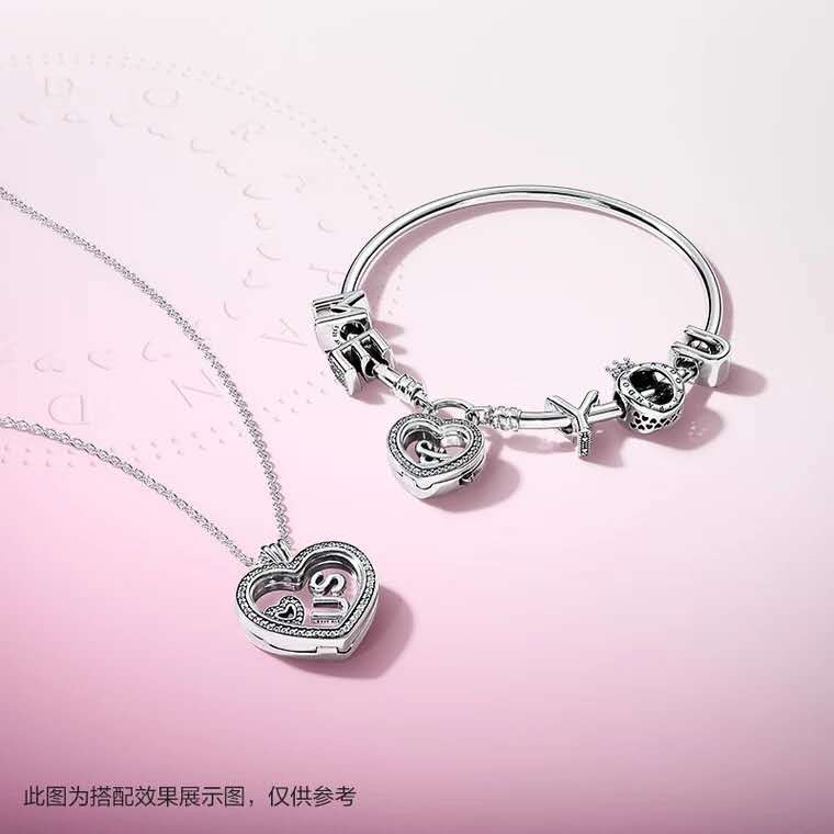 Pandora Mặt Vòng cổ Bạc 925 Hình Vương Miện Xinh Xắn