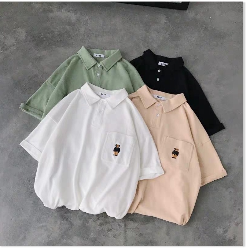 áo thun form rộng tay lỡ cổ bẻ, chất vải siêu mịn