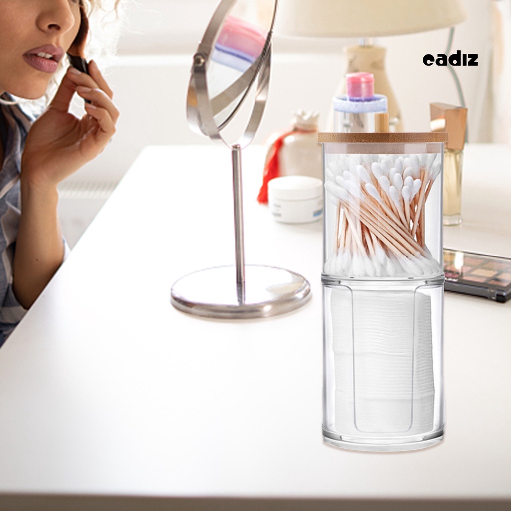[Hàng mới về] Hộp đựng bông tẩy trang trong suốt thiết kế đơn giản đa năng tiện dụng cho gia đình