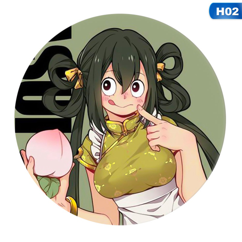 flowersqueen Ghim cài áo tròn bằng acrylic in hình hoạt họa My Hero Academia 3