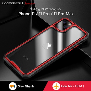 Ốp lưng IPAKY iPhone 11 11 Pro Max, Mặt lưng trong, Chống sốc, Cạnh màu ( Mufull ser thumbnail