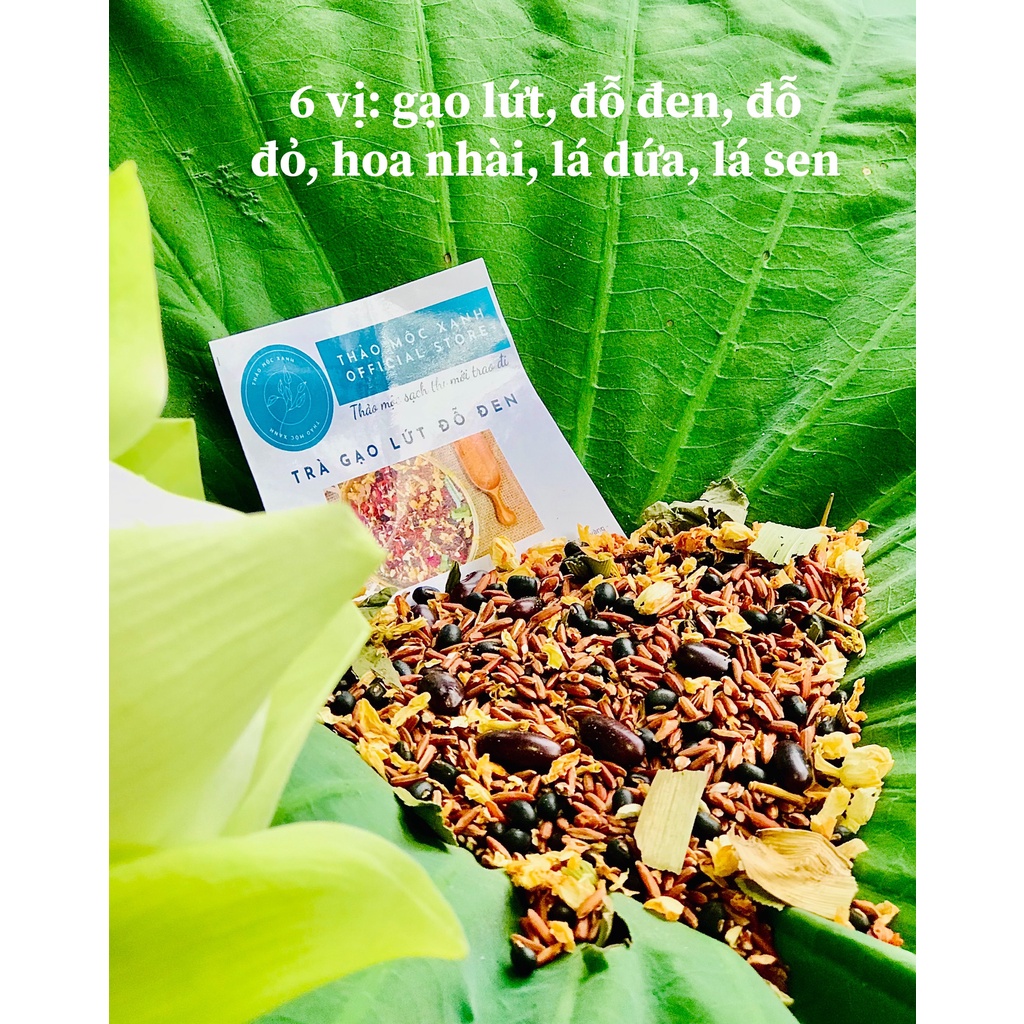 TRÀ GẠO LỨT - TRÀ HOA NGŨ CỐC 6 vị gồm gạo lứt, đậu đen, đậu đỏ, lá dứa, hoa nhài, lá sen rang củi HẠ THỔ | BigBuy360 - bigbuy360.vn