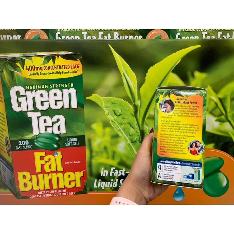 Viên uống từ Trà Xanh Green Tea Fat Burner 200 viên của Mỹ