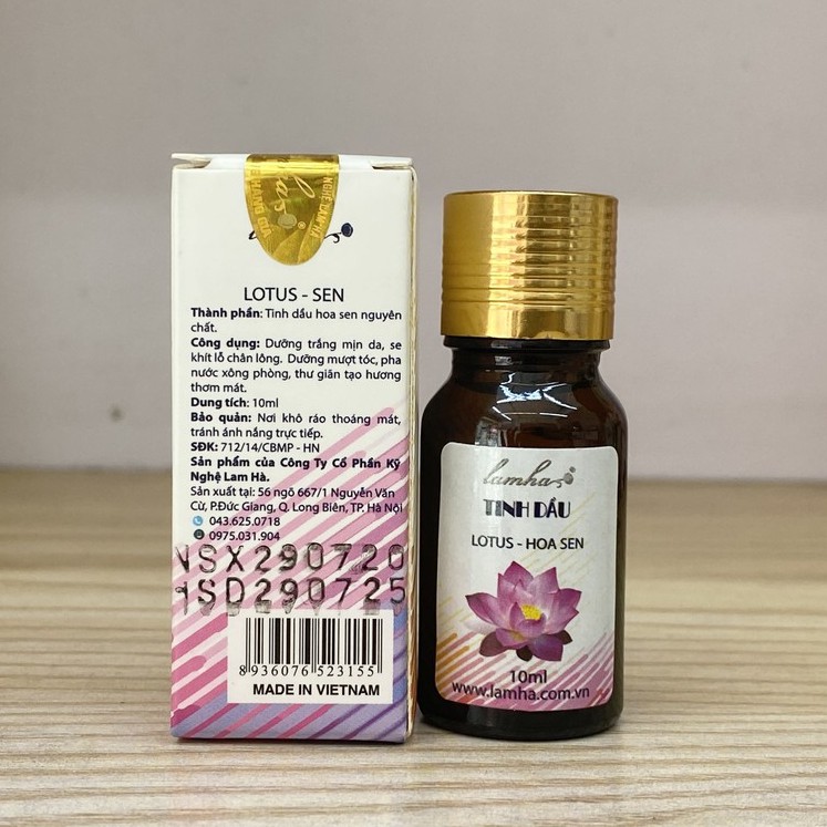 Tinh dầu hoa sen Lam Hà hương thơm thanh khiết xông phòng giúp ngủ ngon Tinh Dầu 100 Shop