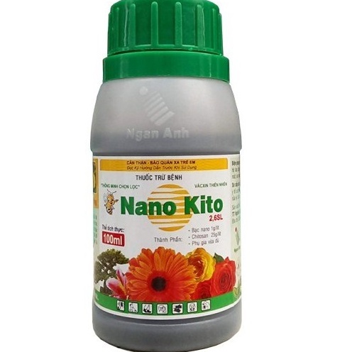 Nano Kito - Nano Bạc đặc trị nấm hồng, tuyến trùng (100ml), thuốc trừ bệnh trên cây trồng