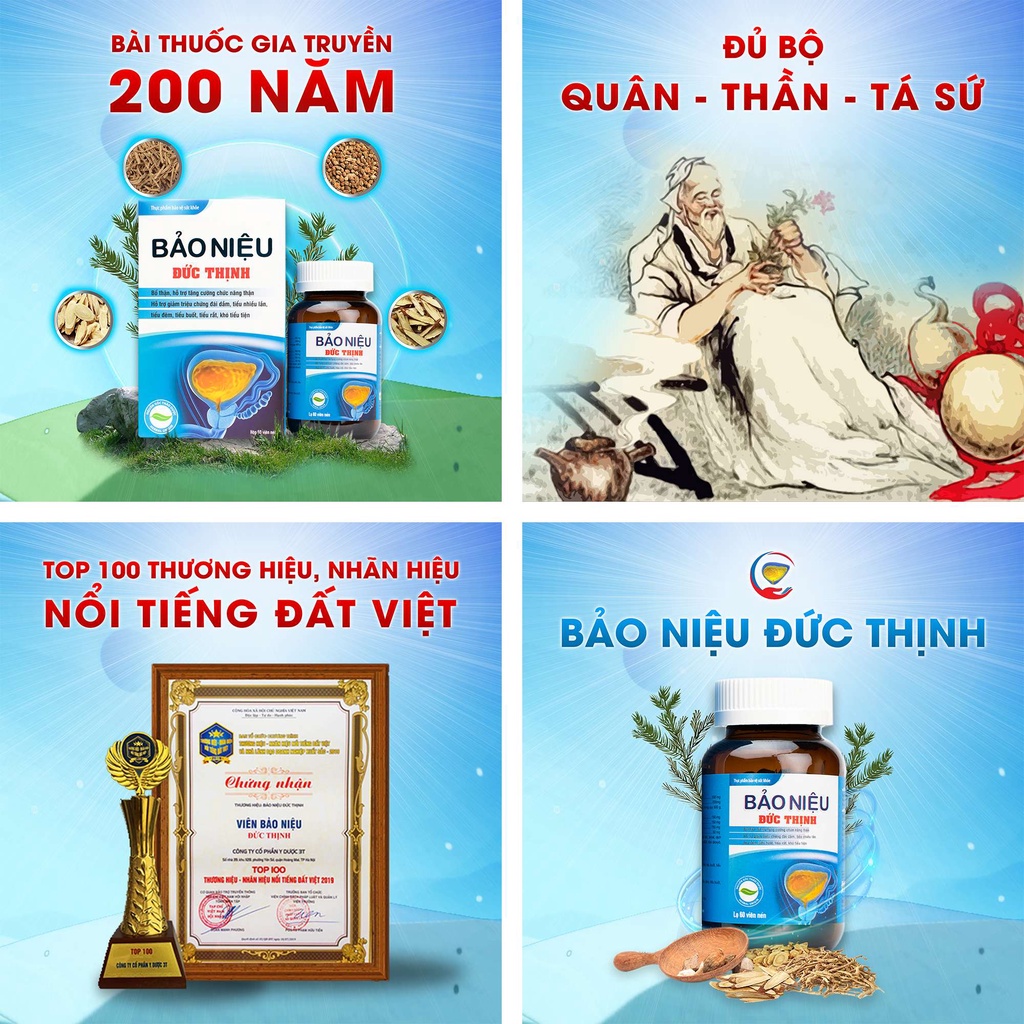 Viên uống BẢO NIỆU ĐỨC THỊNH- 3T Đức Thịnh| dành cho người gặp các vấn đề về đường tiểu