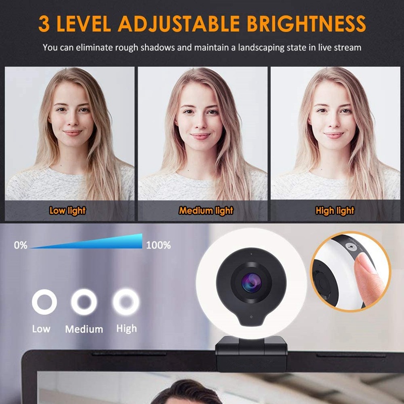 Webcam 1080p Tự Động Lấy Nét Tích Hợp Micro Cổng Usb Có Thể Điều Chỉnh Tiện Dụng | BigBuy360 - bigbuy360.vn