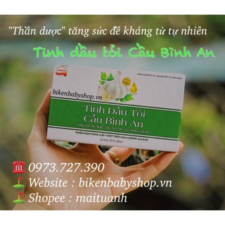 Tinh dầu tỏi nguyên chất Cầu Bình An 30ml