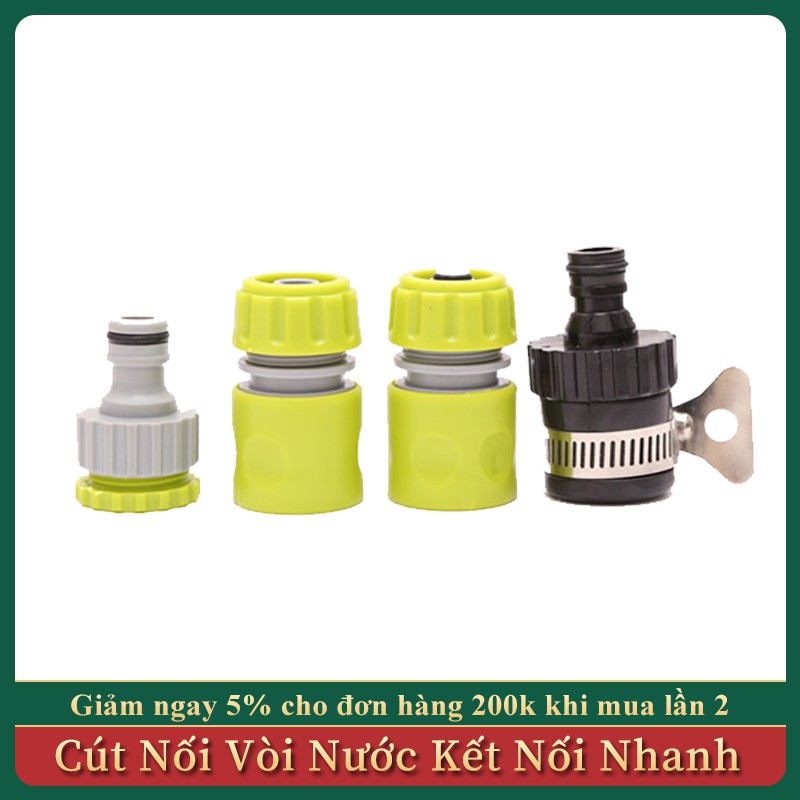 Bộ Cút Nối Ống Nước, Kết Nối Nhanh Đa Năng (Đực Cái)