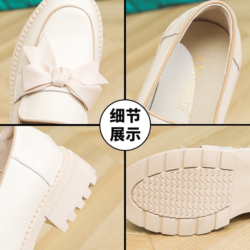 Giày LOLITA Nhật Bản Giày Búp Bê Nữ Đế Thấp 3 Phân Đính Nơ