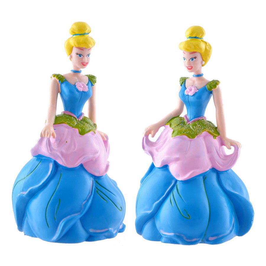 6pcs Disney công chúa Belle Cô bé Lọ Lem Playset Cake Topper Hình Set Đồ chơi Quà tặng