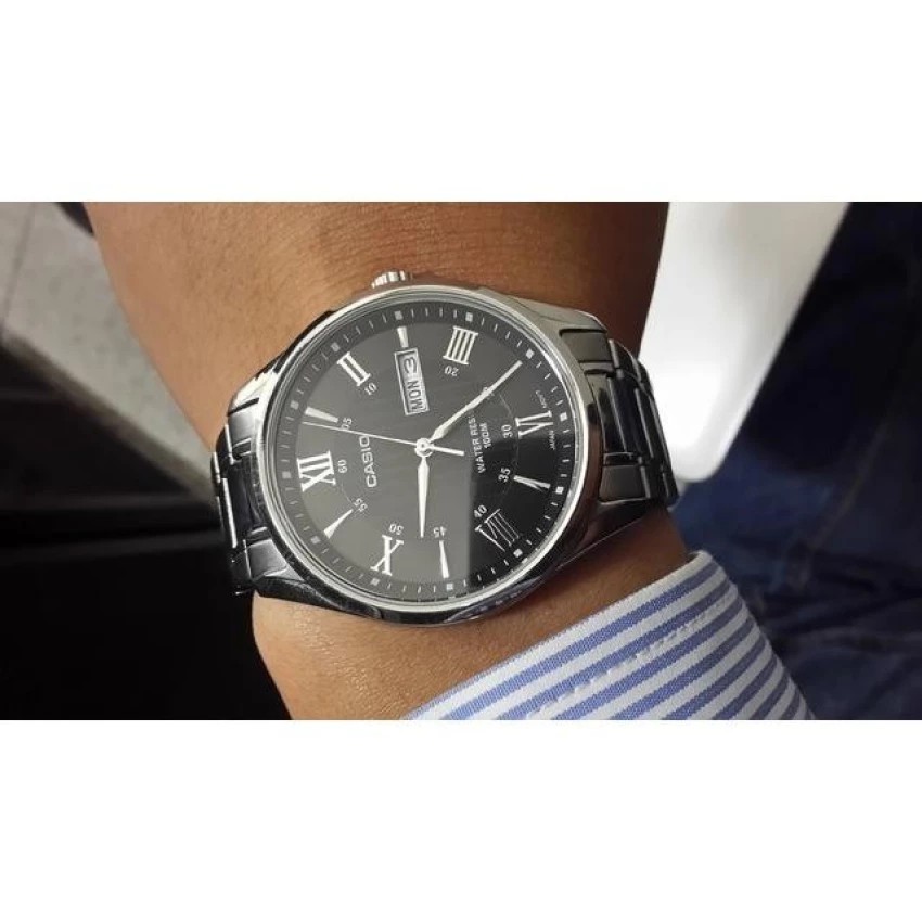 Đồng hồ nam dây kim loại Casio chính hãng Anh Khuê MTP-1384D-1AVDF