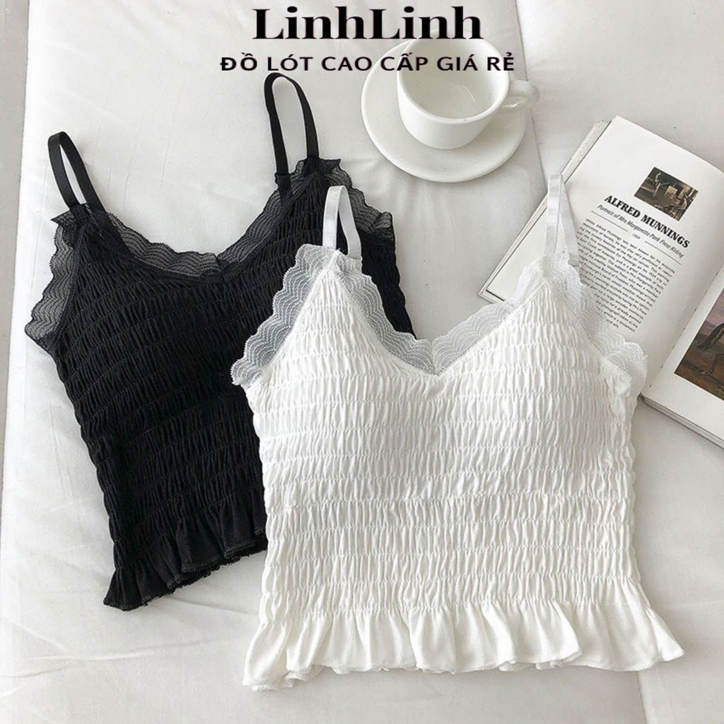 Áo Bra 2 Dây ⭐FREESHIP⭐ Bra Cotton Xòe Nhẹ - Áo Ngực Không Gọng Dáng Dài 884