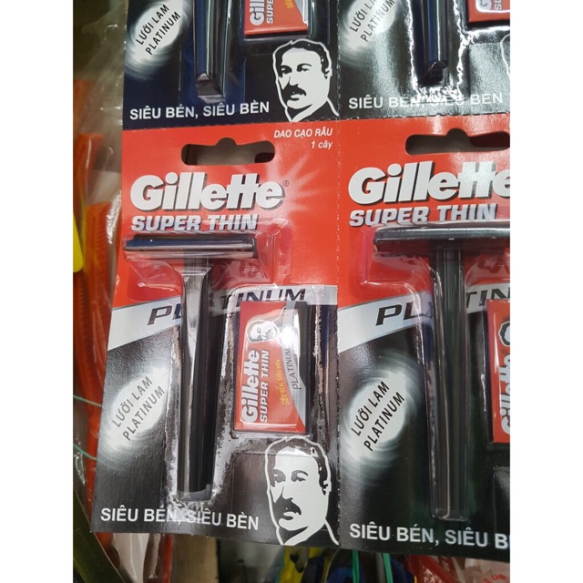 [ FLASH SALE] Dao cạo râu Gillette Super Thin Siêu Sắc Siêu Tiện Dụng Lưỡi Đơn