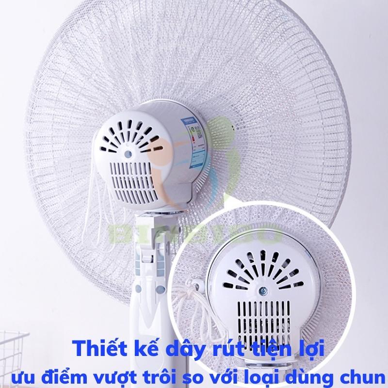 Lưới bọc quạt bảo vệ ngón tay bé có dây rút cho quạt loại to đường kính từ 40 đến 45 cm