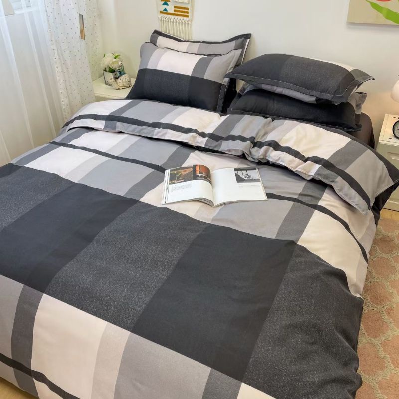 Bộ vỏ chăn ga  gối Cotton Poly - Kẻ caro