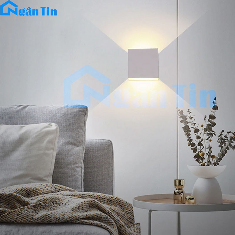 Đèn treo tường gắn tường ngoài trời trong nhà hắt tường Led 10W 220V VNT606 Ngân Tin