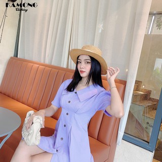 Đầm xếp ly eo cổ thuỷ thủ KAMONG D053