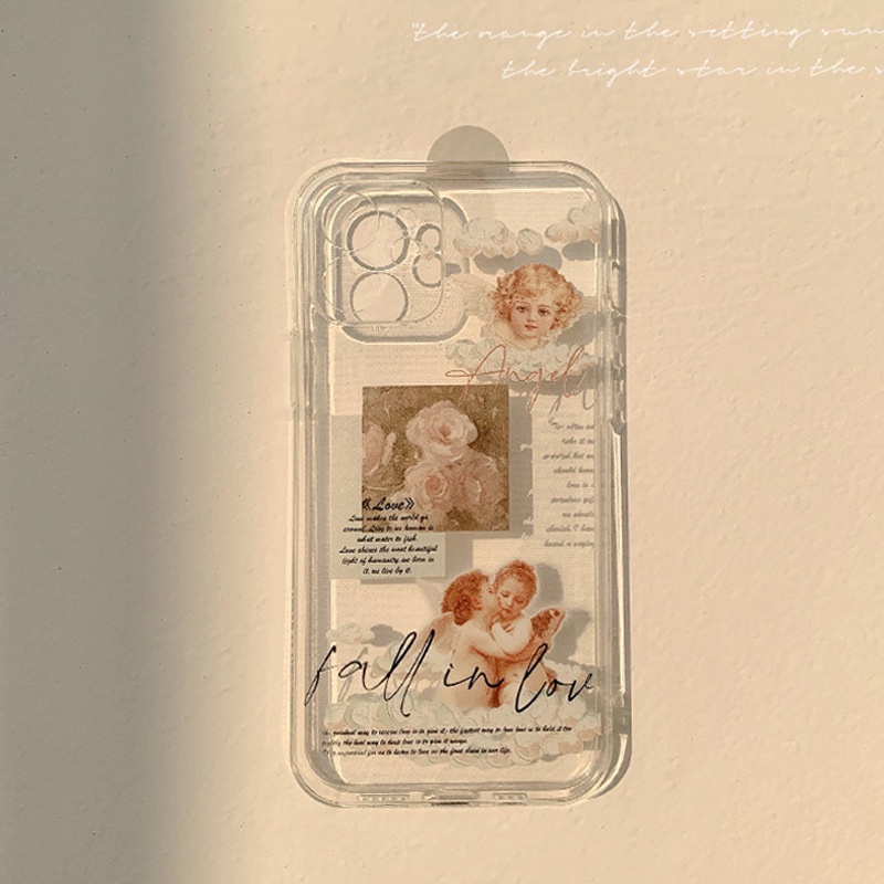 Ốp Điện Thoại Trong Suốt Hình Hoa Hồng Cho Iphone 14 7 / 8 SE2020 7 + 8PLUS XS XR 11 12 13 PRO MAX