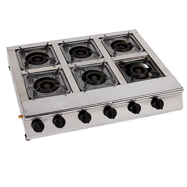 Bếp gas 6 họng - 6 cửa ngang tiết kiệm thời gian, chi phí, tiện lợi