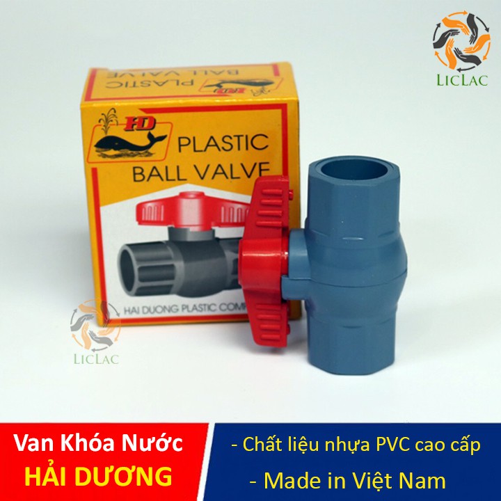 Van Khóa Nước HẢI DƯƠNG chất liệu nhựa PVC cao cấp, Van Nhựa sản xuất tại Việt Nam - LICLAC