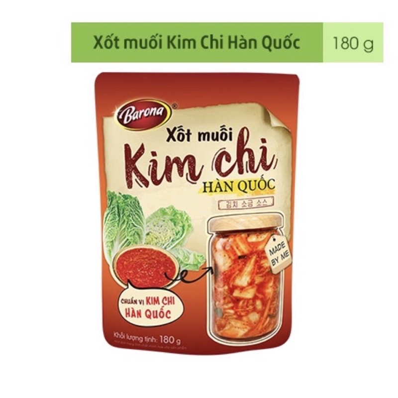 Xốt muối kim chi Hàn Quốc Barona 180g siêu tiện lợi