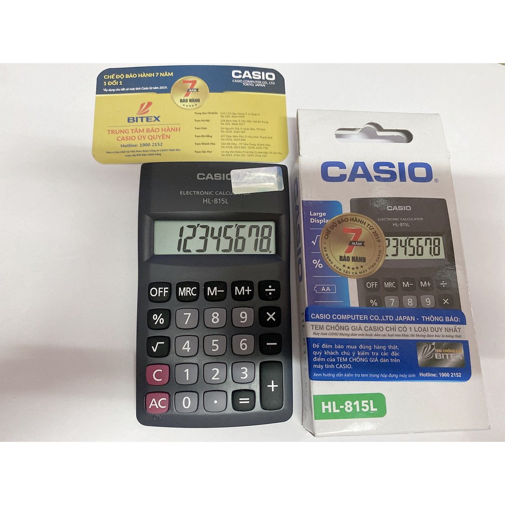 MÁY TÍNH TIỀN CASIO HL-815L CHÍNH HÃNG