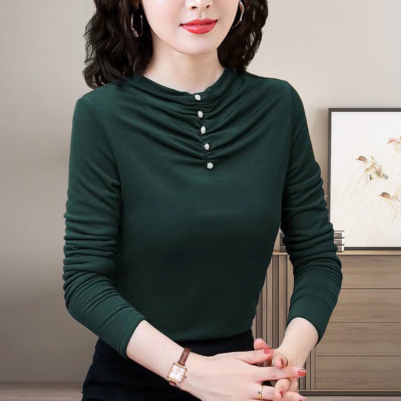 Áo thun tay dài thời trang cho phụ nữ trung niên