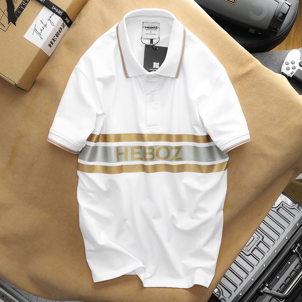 Áo thun có cổ, polo nam HEBOZ chất vải cotton CVC 4 chiều gold metal 2M - 00001225
