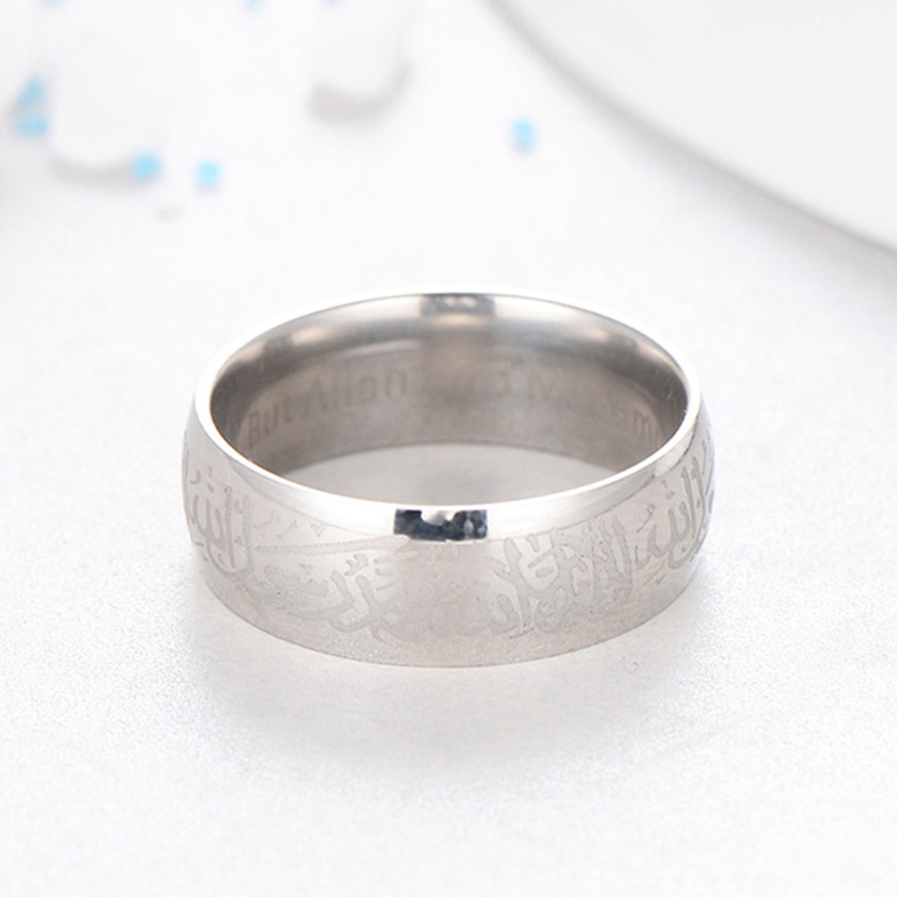 Nhẫn Thép Titan Phong Cách Hồi Giáo Cho Cặp Đôi