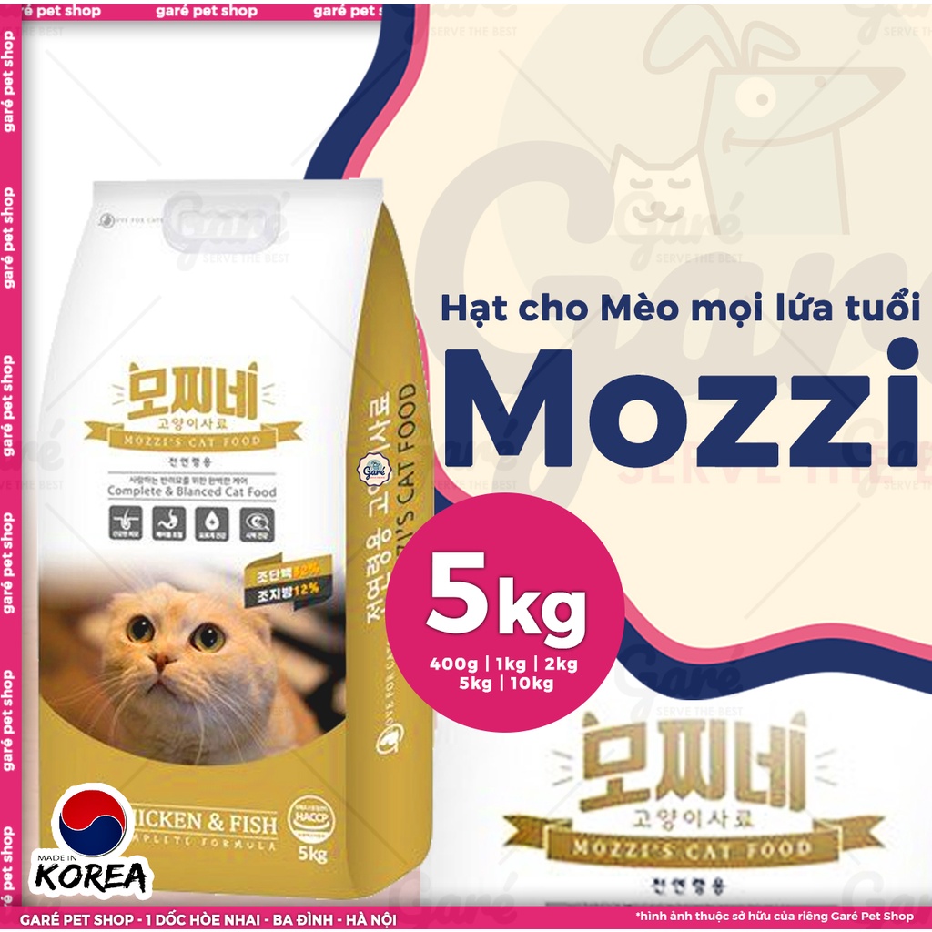 5kg - Hạt Mozzi 's Cat Hàn Quốc dành cho Mèo mọi lứa tuổi - Mozzi's Cat Food