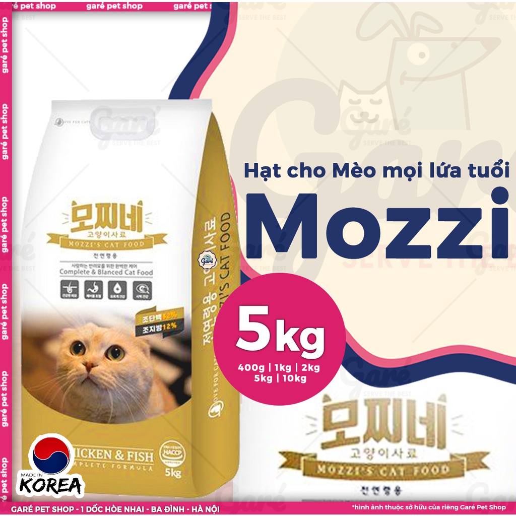 5kg - Hạt Mozzi 's Cat Hàn Quốc dành cho Mèo mọi lứa tuổi - Mozzi's Cat Food