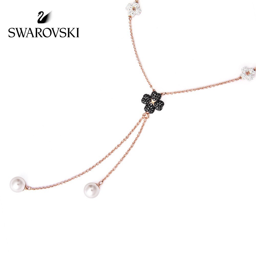 [Sản phẩm mới] Swarovski LATISHA Người đàn ông hoa thanh lịch, Dây chuyền nữ hình chữ Y tươi mát và lãng mạn