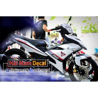 Tem Trùm Exciter 150 Trắng Đen Lđt