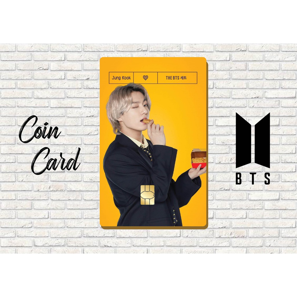 &quot; BTS McDonal Meal concept &quot; ( Sticker / Miếng dán Thẻ ATM , Post card)  | Dán thẻ ATM CoinCard