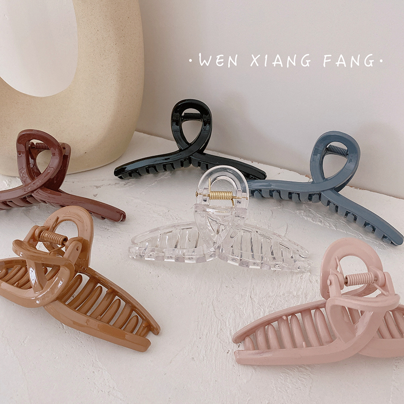 Kẹp Tóc Nhựa Acrylic Trong Suốt Nhiều Màu Phong Cách Hàn Quốc Cho Nữ