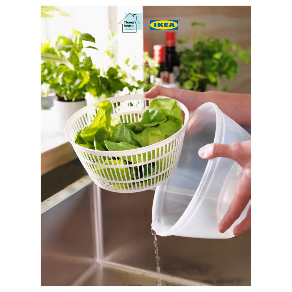 Rổ quay rau IKEA chính hãng - TOKIG đường kính 23cm - Không BPA