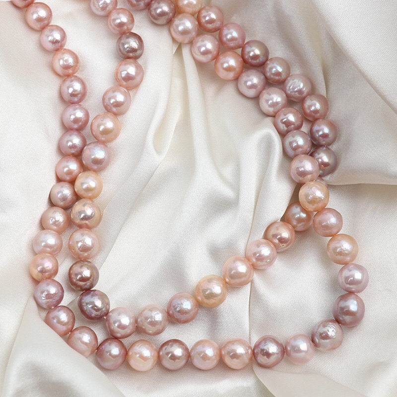 Chuỗi hạt đeo cổ màu hồng tím 9ly sang trọng