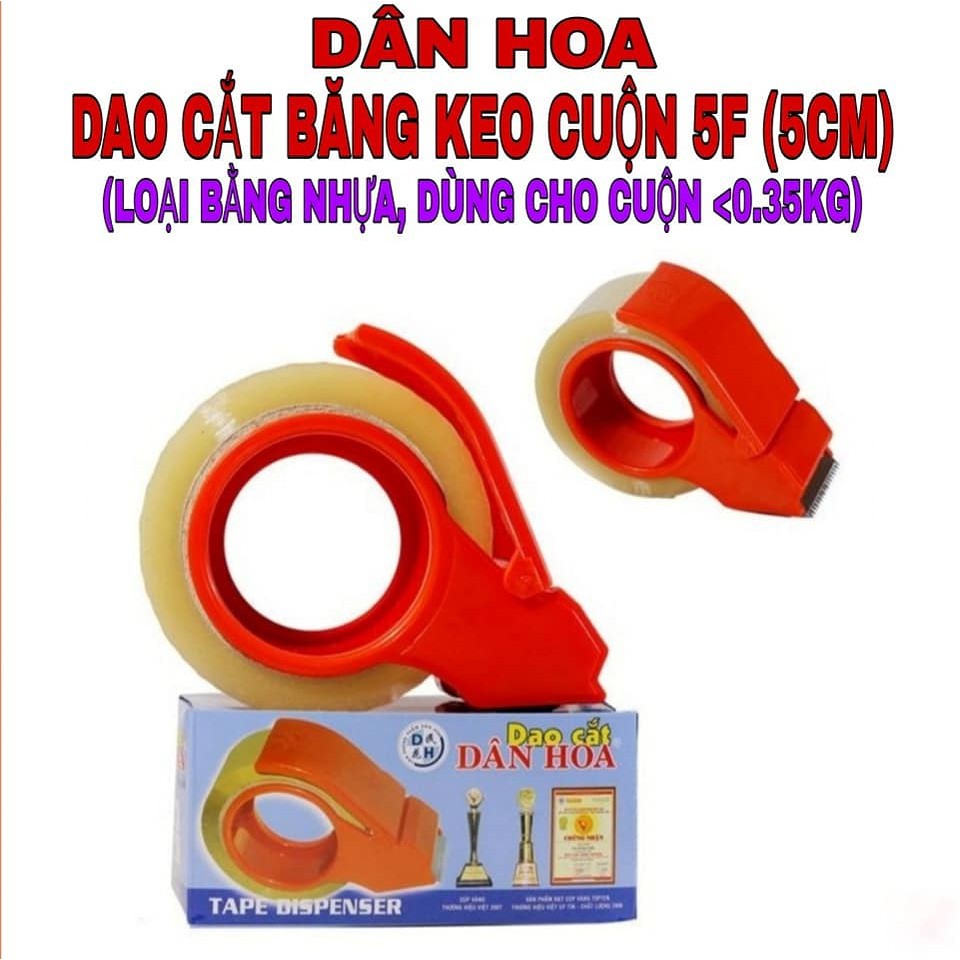 1 DỤNG CỤ CẮT BĂNG KEO BẰNG NHỰA / SẮT DÙNG CHO CUỘN BĂNG KEO ĐÓNG THÙNG 4.8F / 5F ( 4.8CM / 5CM )