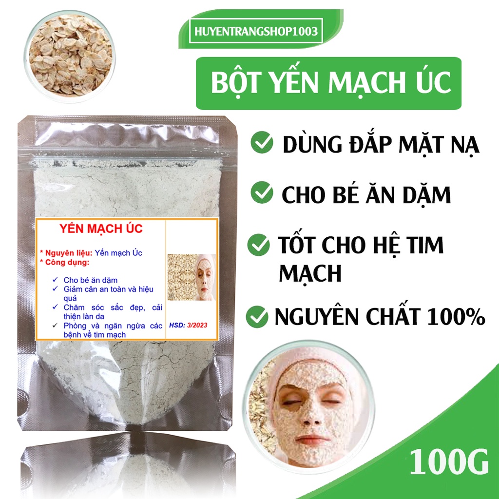 100g bột yến mạch Úc(có giấy đăng ký kinh doanh và VSATTP)