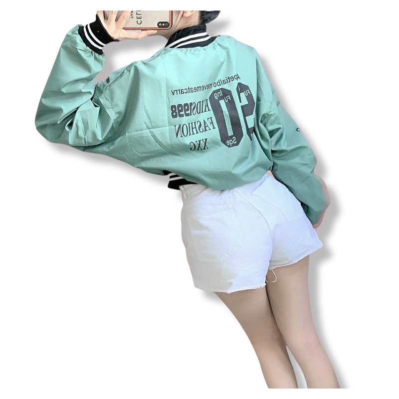 Áo Khoác Dù BOMBER Nữ In LOGO 1998 Cao Cấp ( DÙ 2 LỚP )  - ĐĂNG QUANG FASHION