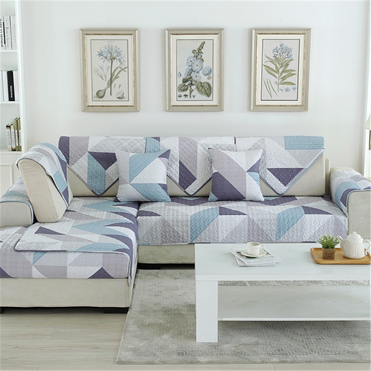 Xưởng sản xuất đệm sofa chần bông Pujiang bán buôn đơn giản và hiện đại in ấn dày dặn chống trượt khăn trải gh