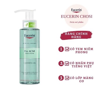[GIẢM MỤN] EUCERIN GEL RỬA MĂT CHO DA MỤN PRO ACNE CLEASING GEL 200ML