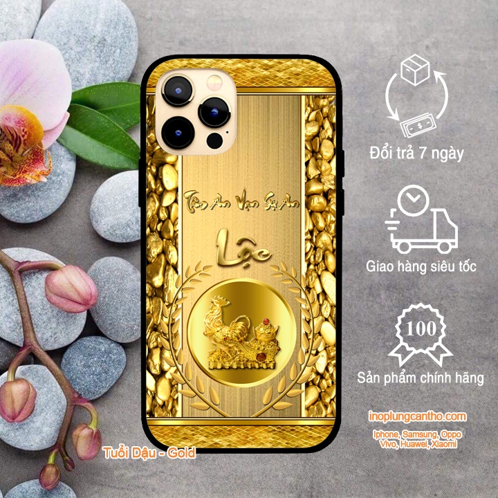 Ốp kính cường lực 12 con giáp tuổi DẬU tài lộc IPHONE